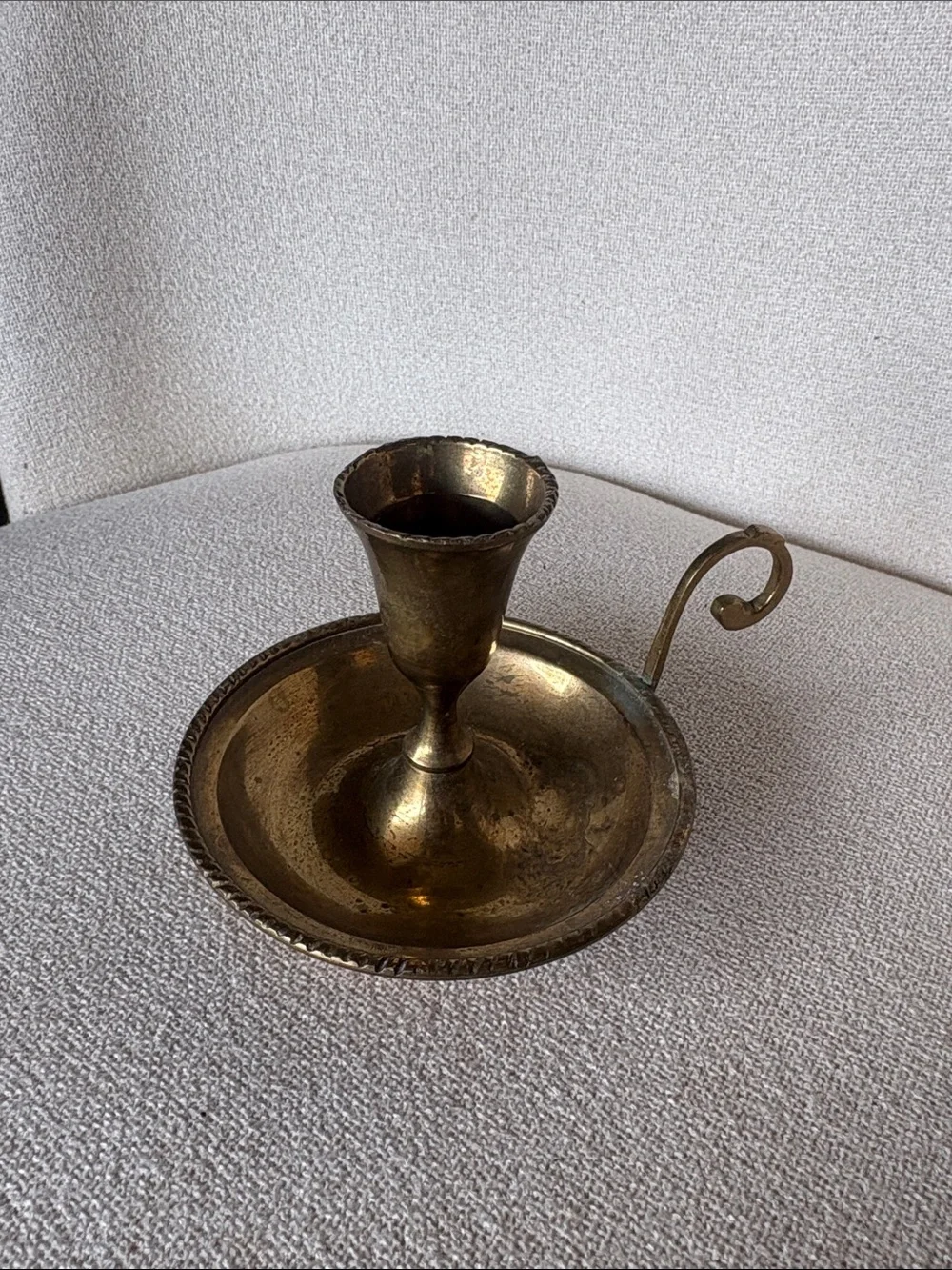 VTG Brass Chamberstick Candle Holder